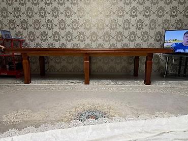деревянные мебели: Большой стол и стулья в классическом стиле 1м + 8 стульев - Длинный — 1
