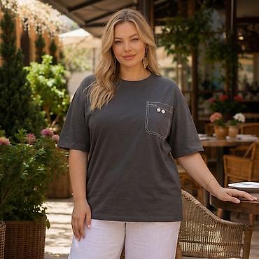 скелет футболки: Футболка, Оверсайз, Трикотаж, Новый, 4XL, 3XL, 5XL — 2