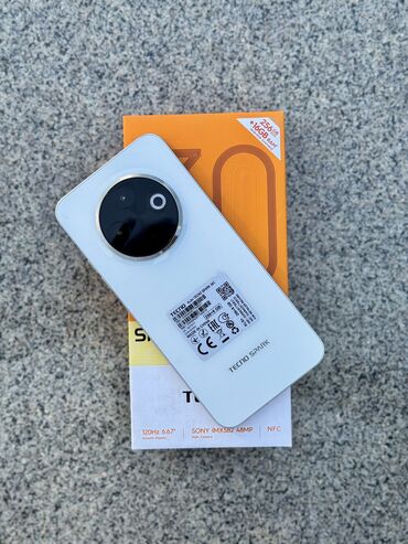 tab a9: Tecno Spark 30C, Жаңы, 128 ГБ, түсү - Ак, 2 SIM