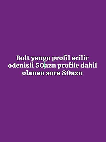 surucu gence: Xidmət: Bolt/Yango üçün profil açılması - Yeni sürücü profili — 1