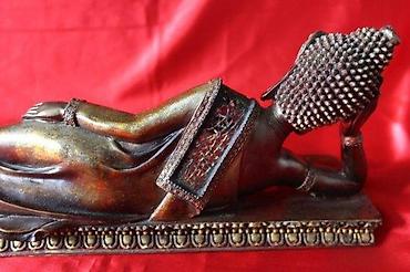 Figure: STARA FIGURA BUDE, RECLINING BUDDHA, LEŽEĆI BUDA, RETKO | Stara — 8