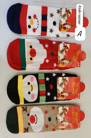 Kolqotkalar, corablar: Yeni il temalı corablar – 35-40 ölçü aralığı - Dizaynlar: Santa — 4
