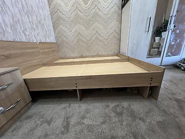 bunk bed: Односпальная модульная кровать из ЛДСП, цвет дуб/дуб сонома. - — 4