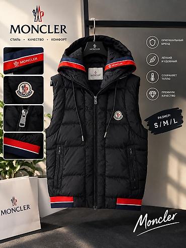 Жилеты, безрукавки: Жилет Moncler с капюшоном - Оригинальный бренд Moncler - — 1