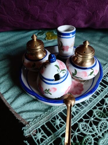 Kuhinjski setovi: Set nov za zacine,rucni rad,rucno oslikan sa Tajlanda — 3