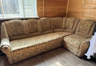 1 комната с мебелью полностью: Угловой диван, Б/у