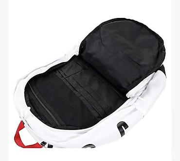 рюкзаки в баку: Jordan Jumpman ağ bel çantası - Rəng: ağ qara detallarla, qırmızı — 4