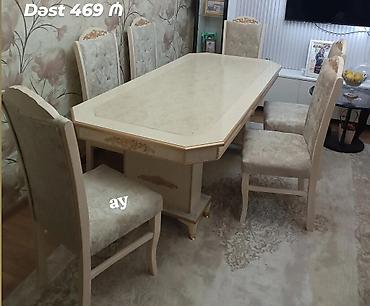 ofis ustolu: Qonaq otağı üçün, Yeni, Açılmayan, 6 stul — 1