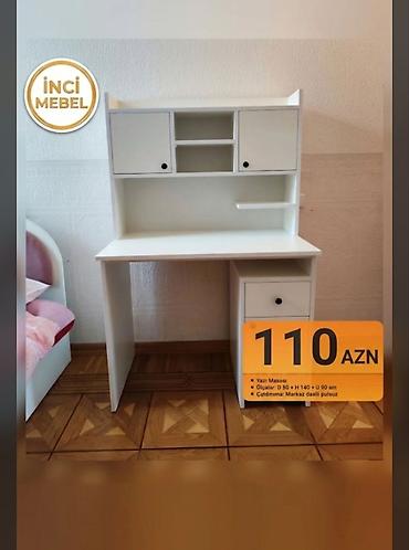 ofis dolab: Düz masa, Stulsuz, Polkalı, Siyirməli, Azərbaycan, Sadə laminat — 1