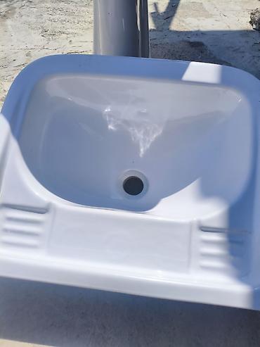 e.c.a kombi: Hamam/Lazımyataq üçün keramika lavabolar - Dəst: 1 ədəd pjedestallı — 5