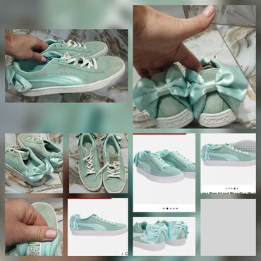 puma suede qadın krossovkaları: Puma, Ölçü: 39.5, rəng - Mavi, İşlənmiş