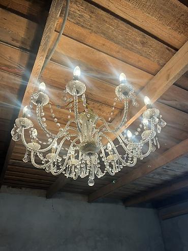 Çılçıraq, 10 və daha çox lampa, Xrustal