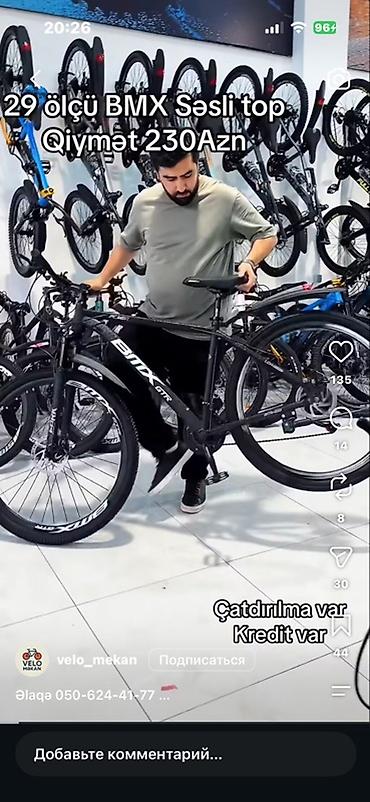 elmin: BMX GTR 29 ölçü velosiped - Təker olcu 29 2 ay surulub giymet 160 azn — 1