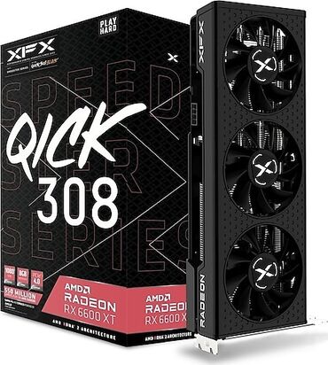 notebook soyuducu: Видеокарта XFX Radeon RX 6600 XT, 8 ГБ, Б/у