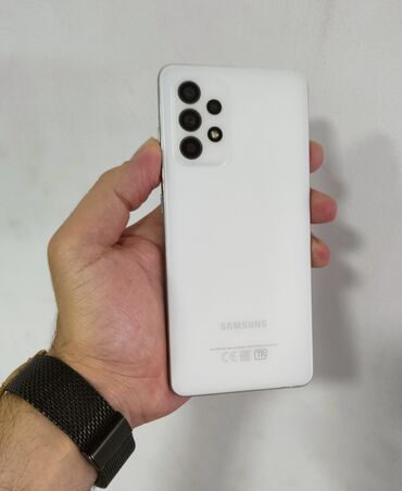 samsung 6: Samsung Galaxy A52, 128 ГБ, цвет - Белый, Отпечаток пальца, Две SIM карты, Face ID