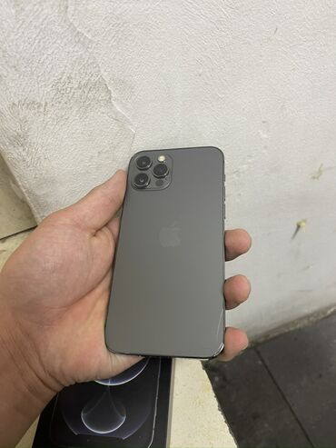 Apple iPhone: IPhone 12 Pro, Б/у, 256 ГБ, Графит, Коробка, 86 % — 12