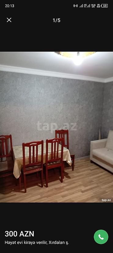kənd əhmədli kirayə evlər: Xırdalanda həyət evi kirayə verilir. Aylıq qiymət 300 AZN-dir — 4