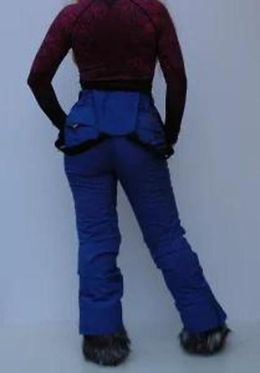 Ski pantalone: Ženske ski pantalone sa tregerima – tamnoplave - Visok struk sa — 28