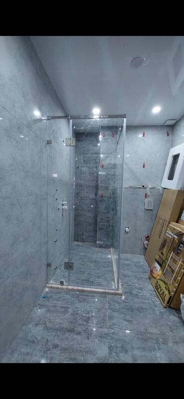 Duş kabinaları, arakəsmələr: Yeni Üstü açıq kabina, Künc üçün, Pulsuz çatdırılma — 11