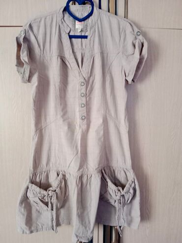 svecane haljine ruma: Bershka L (EU 40), bоја - Bež, Kratkih rukava