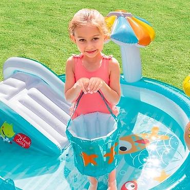 фантан: Игровой центр Intex “Аллигатор” с горкой и фонтаном | ?84 см | 160 л — 6