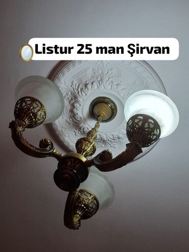 Süni güllər: Çılçıraq, 3 lampa, Metal