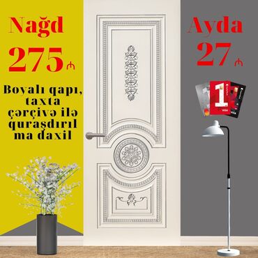 dəmir profillərin qiyməti: Otaq qapıları, Taxta, 90x205 sm, Yeni, Zəmanətli, Pulsuz quraşdırma