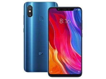 xiao: Xiaomi, Mi 8, Колдонулган, 128 ГБ, түсү - Көк, 2 SIM