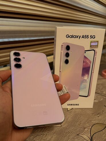 Samsung: Samsung Galaxy A55, 128 GB, rəng - Bənövşəyi