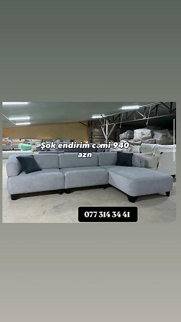 L formalı künc divan – açıq boz rəng, minimal dizayn. - Modullu lalafo.az -da L formalı künc divan – açıq boz rəng, minimal dizayn. - Modullu