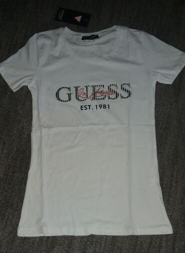 majca novo: Guess, S (EU 36), L (EU 40), Pamuk, bоја - Bela