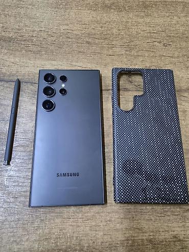 Уюлдук телефондор жана аксессуарлар: Samsung Galaxy S24 Ultra, Колдонулган, 256 ГБ, түсү - Боз, 1 SIM, eSIM — 2