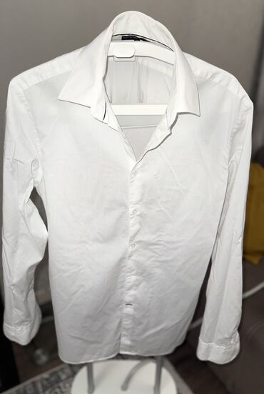 полузамок поло мужской: Белая мужская рубашка Slim Fit, размер M-L рост до 185 Брэнд