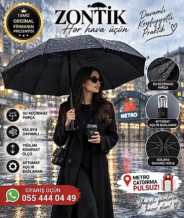Zontik – hər hava üçün - Su keçirməz parça - Küləyə davamlı — 1