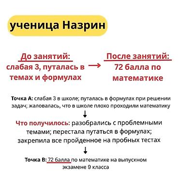репетитор по математике 7 класс на дом: Репетитор, Математика, Азербайджанский, Подготовка к экзаменам — 2