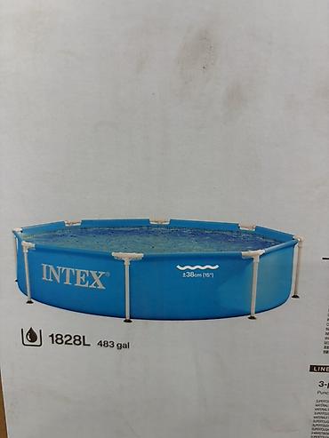 1828: Каркасный бассейн INTEX - Объем: 1828 л (483 галлона) - Диаметр: 2.44 — 1