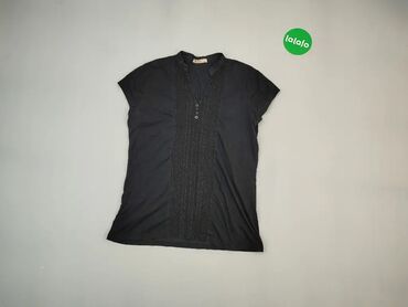 Bluzka, 2XL (EU 44), wzór - Jednolity kolor, kolor - Czarny