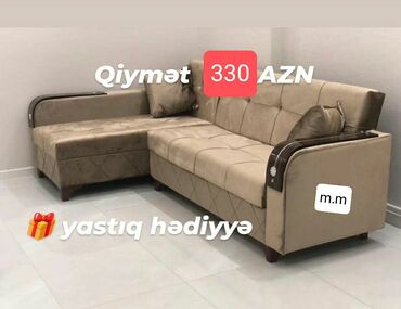 qonaq otagi: Угловой диван, Для гостиной, Ткань, С подъемным механизмом, Раскладной, Книжка