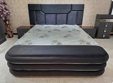 Спальные гарнитуры: Спальный гарнитур, Двуспальная кровать, МДФ, цвет - Серый — 6