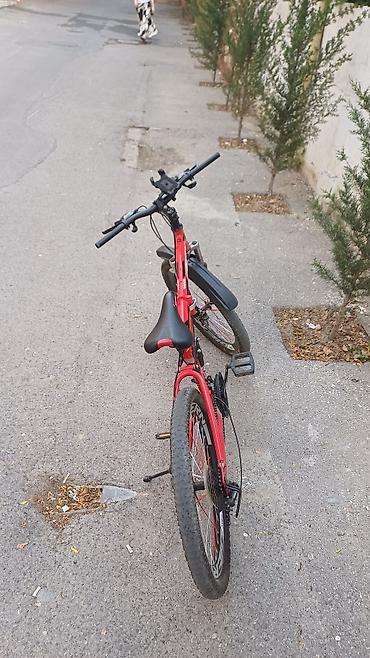 velosiped 28: Giern qatlanan dağ velosipedi - Rəng: qırmızı/qarışıq qara detallarla — 5