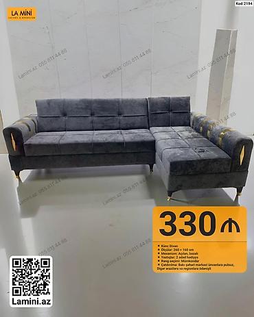 Künc divan – Kod: 2194 - Ölçülər: 260 × 160 sm - Mexanizm: Açılan lalafo.az -da Künc divan – Kod: 2194 - Ölçülər: 260 × 160 sm - Mexanizm: Açılan