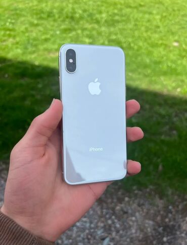 Мобильные телефоны: IPhone X, Б/у, 64 ГБ, White Titanium, 100 %