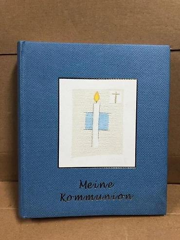 postamenti: Foto-album „Meine Kommunion“ – plavi tvrdi povez - Tematski album za — 1