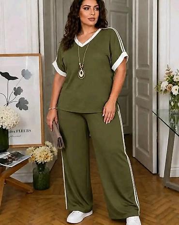 zenske pidzame: Komplet za punije 2XL 3XL 4XL 3500 dinara ML Dvodeleni ženski komplet — 2