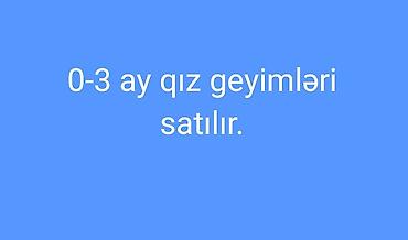 yeni il donu: 0–3 aylıq qız uşaqları üçün geyimlər satılır. Təsvir: - Yenidoğandan — 1