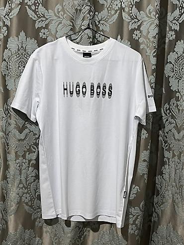 футболка босс: Мужская футболка, M, Hugo Boss, Новый, цвет - Белый, Самовывоз, Бесплатная доставка, Платная доставка — 1