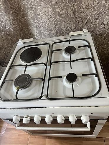 note 3: Комбинированная плита 50×60 см, белая, с духовкой и стеклянной — 1