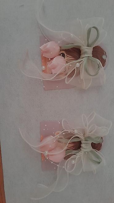 sac aksesuarları: Zərif dizaynlı saç aksesuarları dəsti - Model: lentli və güllü saç — 3