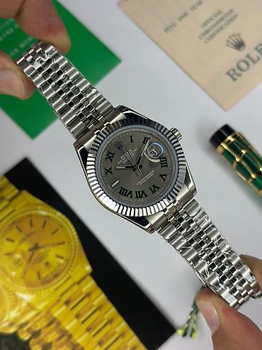 Личные вещи: Новый, Наручные часы, Rolex, цвет - Серый — 2