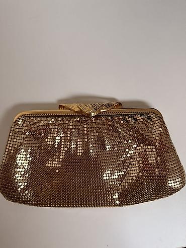 nakit pozarevac: Elegantna večernja torbica – zlatni „mesh“ clutch - Materijal — 1